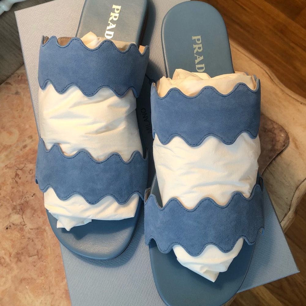 Prada blue mare sandals